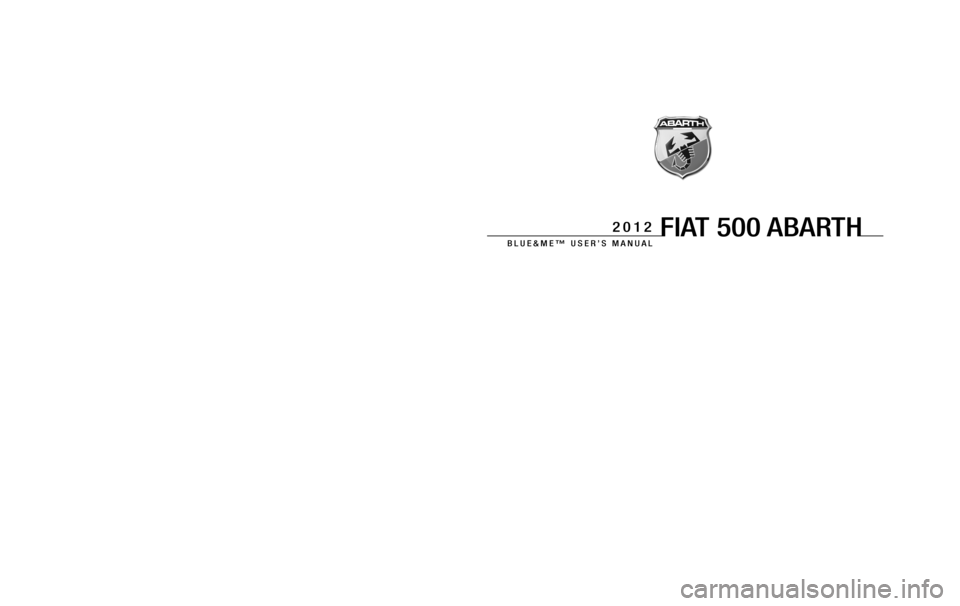 Fiat 500 blue and me user manual instructions